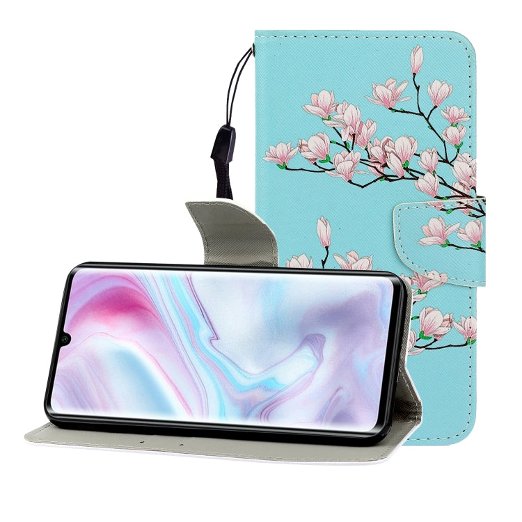 Colored Drawing Horizontal Flip Leather Case with Holder & Card Slot & Wallet, For Xiaomi Note 10 Pro