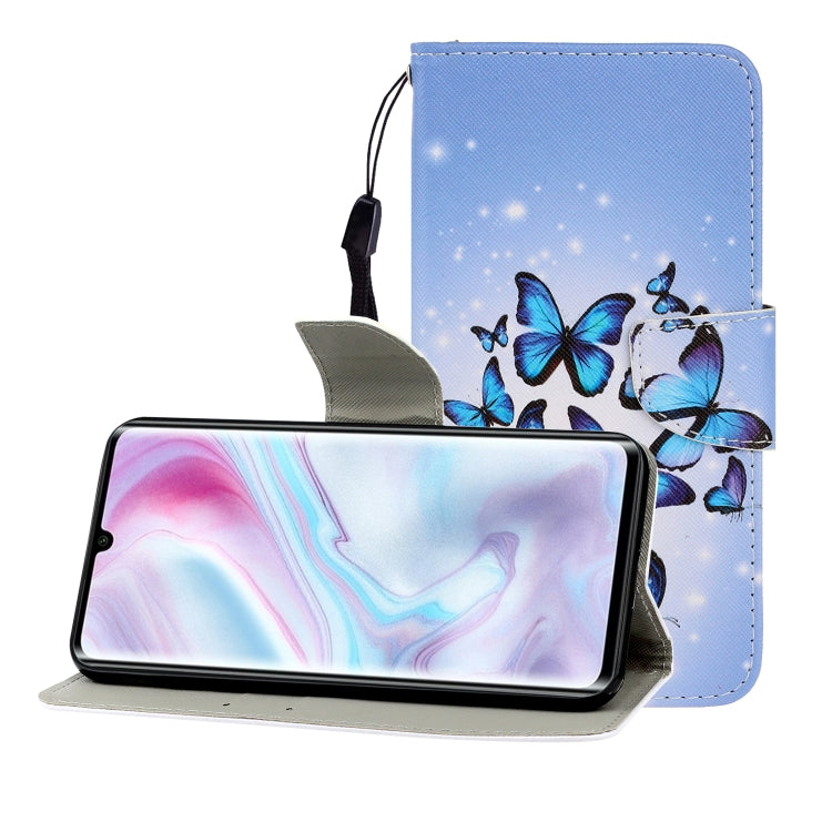 Colored Drawing Horizontal Flip Leather Case with Holder & Card Slot & Wallet, For Xiaomi Note 10 Pro