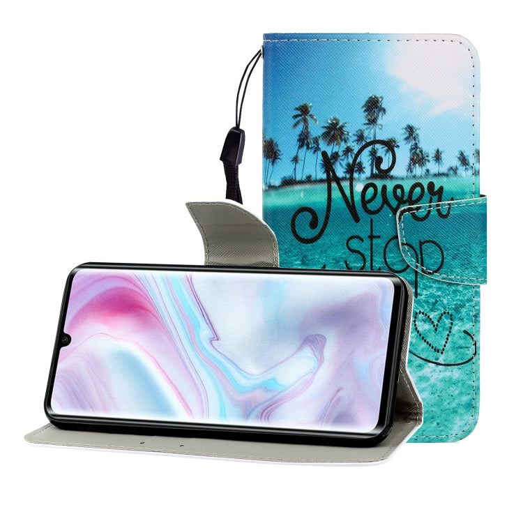 Colored Drawing Horizontal Flip Leather Case with Holder & Card Slot & Wallet, For Xiaomi Note 10 Pro