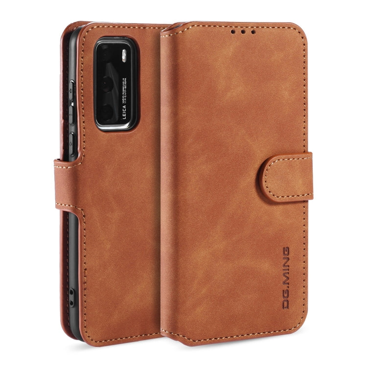 DG.MING Retro Oil Side Horizontal Flip Case with Holder & Card Slots & Wallet, For Galaxy A31, For Galaxy A71 5G, For Huawei P40 Lite / Nova 6 SE, For Huawei P40 Pro, For Huawei P40, For Xiaomi Redmi K30 Pro, For Xiaomi Redmi Note 9S