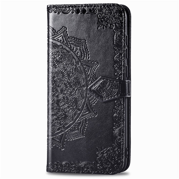 Embossed Mandala Pattern PC + TPU Horizontal Flip Leather Case with Holder & Card Slots, For Galaxy M31