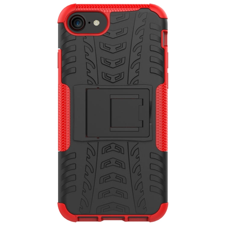 Tire Texture Shockproof TPU+PC Protective Case with Holder, For iPhone SE 2022 / SE 2020, For Galaxy M30s