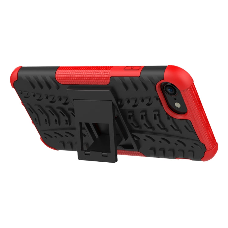 Tire Texture Shockproof TPU+PC Protective Case with Holder, For iPhone SE 2022 / SE 2020, For Galaxy M30s