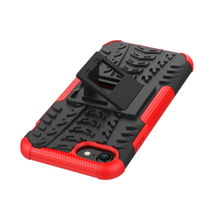 Tire Texture Shockproof TPU+PC Protective Case with Holder, For iPhone SE 2022 / SE 2020, For Galaxy M30s