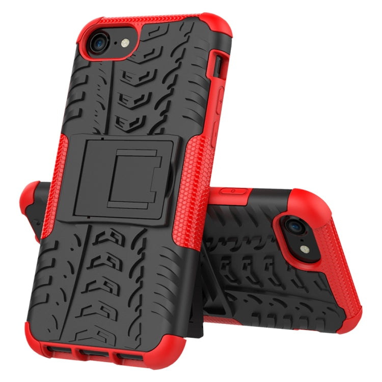 Tire Texture Shockproof TPU+PC Protective Case with Holder, For iPhone SE 2022 / SE 2020, For Galaxy M30s