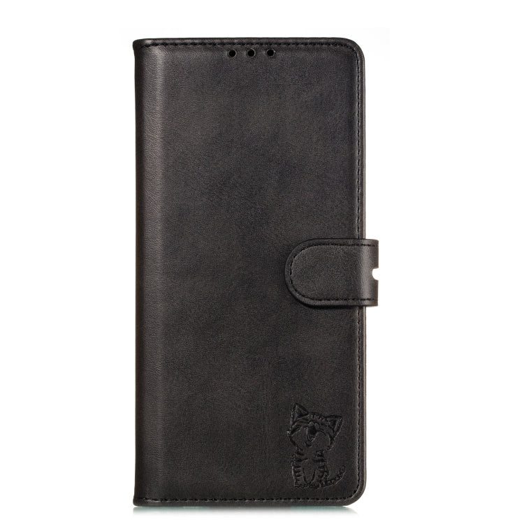 Embossed Happy Cat Pattern Horizontal Flip Leather Case with Holder & Card Slots & Wallet, For Galaxy A51, For Galaxy A71