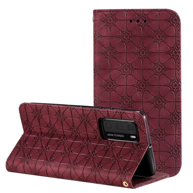 Lucky Flowers Embossing Pattern Magnetic Horizontal Flip Leather Case with Holder & Card Slots, For Huawei P40, For iPhone 11 Pro, For iPhone 11, For iPhone 11 Pro Max, For Huawei P40 Pro, For Huawei P40 Pro+, For Huawei P40 lite E / Y7p 2020����������...