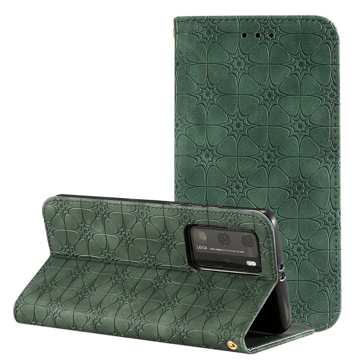 Lucky Flowers Embossing Pattern Magnetic Horizontal Flip Leather Case with Holder & Card Slots, For Huawei P40, For iPhone 11 Pro, For iPhone 11, For iPhone 11 Pro Max, For Huawei P40 Pro, For Huawei P40 Pro+, For Huawei P40 lite E / Y7p 2020����������...