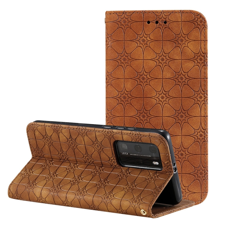 Lucky Flowers Embossing Pattern Magnetic Horizontal Flip Leather Case with Holder & Card Slots, For Huawei P40, For iPhone 11 Pro, For iPhone 11, For iPhone 11 Pro Max, For Huawei P40 Pro, For Huawei P40 Pro+, For Huawei P40 lite E / Y7p 2020����������...