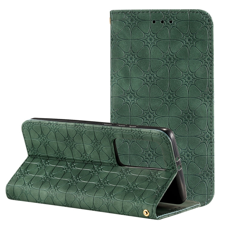 Lucky Flowers Embossing Pattern Magnetic Horizontal Flip Leather Case with Holder & Card Slots, For Huawei P40, For iPhone 11 Pro, For iPhone 11, For iPhone 11 Pro Max, For Huawei P40 Pro, For Huawei P40 Pro+, For Huawei P40 lite E / Y7p 2020����������...