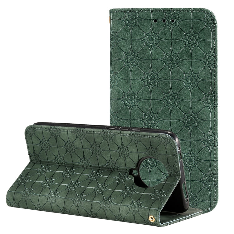 Lucky Flowers Embossing Pattern Magnetic Horizontal Flip Leather Case with Holder & Card Slots, For Huawei P40, For iPhone 11 Pro, For iPhone 11, For iPhone 11 Pro Max, For Huawei P40 Pro, For Huawei P40 Pro+, For Huawei P40 lite E / Y7p 2020����������...