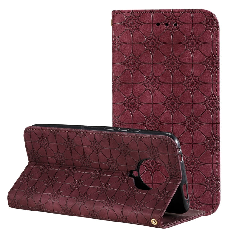Lucky Flowers Embossing Pattern Magnetic Horizontal Flip Leather Case with Holder & Card Slots, For Huawei P40, For iPhone 11 Pro, For iPhone 11, For iPhone 11 Pro Max, For Huawei P40 Pro, For Huawei P40 Pro+, For Huawei P40 lite E / Y7p 2020����������...