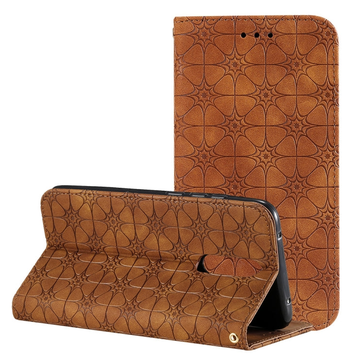 Lucky Flowers Embossing Pattern Magnetic Horizontal Flip Leather Case with Holder & Card Slots, For Huawei P40, For iPhone 11 Pro, For iPhone 11, For iPhone 11 Pro Max, For Huawei P40 Pro, For Huawei P40 Pro+, For Huawei P40 lite E / Y7p 2020����������...