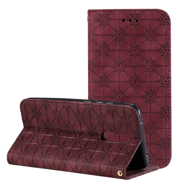 Lucky Flowers Embossing Pattern Magnetic Horizontal Flip Leather Case with Holder & Card Slots, For Huawei P40, For iPhone 11 Pro, For iPhone 11, For iPhone 11 Pro Max, For Huawei P40 Pro, For Huawei P40 Pro+, For Huawei P40 lite E / Y7p 2020����������...