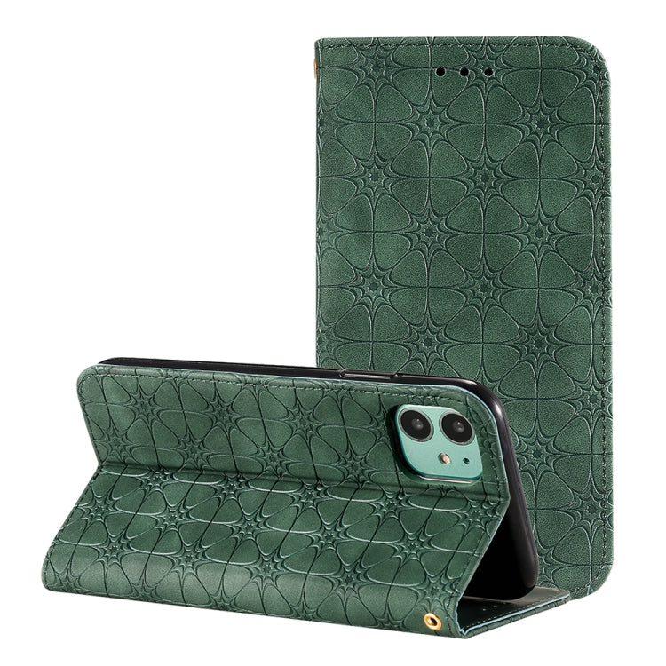 Lucky Flowers Embossing Pattern Magnetic Horizontal Flip Leather Case with Holder & Card Slots, For Huawei P40, For iPhone 11 Pro, For iPhone 11, For iPhone 11 Pro Max, For Huawei P40 Pro, For Huawei P40 Pro+, For Huawei P40 lite E / Y7p 2020����������...