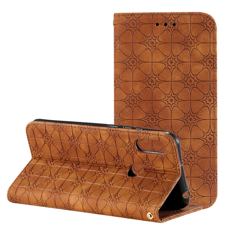 Lucky Flowers Embossing Pattern Magnetic Horizontal Flip Leather Case with Holder & Card Slots, For Huawei P40, For iPhone 11 Pro, For iPhone 11, For iPhone 11 Pro Max, For Huawei P40 Pro, For Huawei P40 Pro+, For Huawei P40 lite E / Y7p 2020����������...
