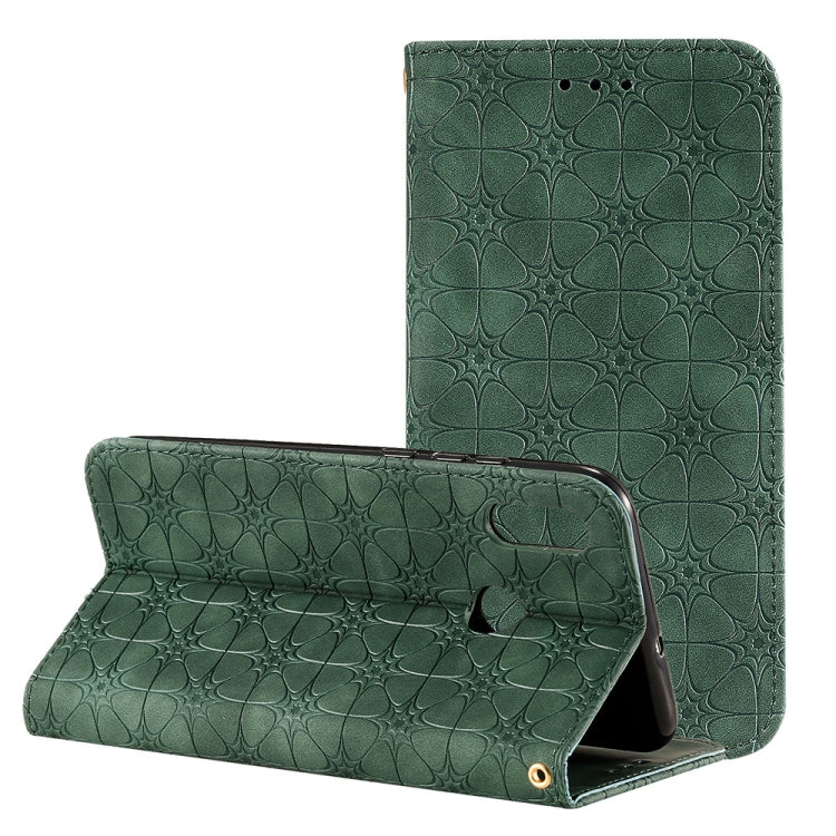Lucky Flowers Embossing Pattern Magnetic Horizontal Flip Leather Case with Holder & Card Slots, For Huawei P40, For iPhone 11 Pro, For iPhone 11, For iPhone 11 Pro Max, For Huawei P40 Pro, For Huawei P40 Pro+, For Huawei P40 lite E / Y7p 2020����������...