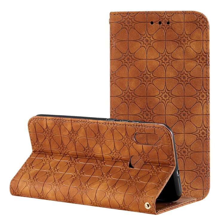 Lucky Flowers Embossing Pattern Magnetic Horizontal Flip Leather Case with Holder & Card Slots, For Huawei P40, For iPhone 11 Pro, For iPhone 11, For iPhone 11 Pro Max, For Huawei P40 Pro, For Huawei P40 Pro+, For Huawei P40 lite E / Y7p 2020����������...