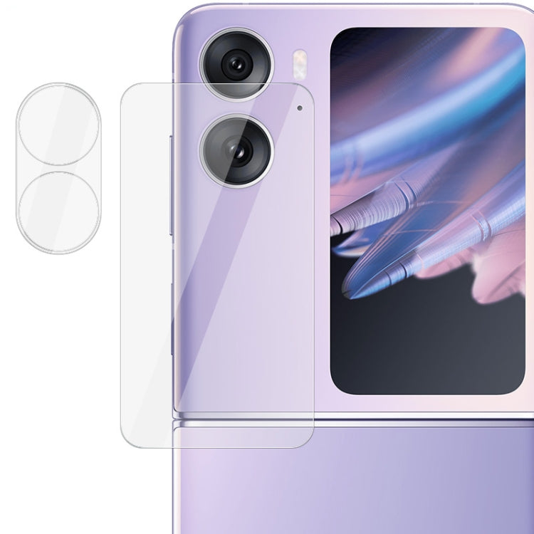 1 Sets imak Integrated Lens Film + Glass Rear Screen Sticker, For OPPO Find N2 Flip 5G