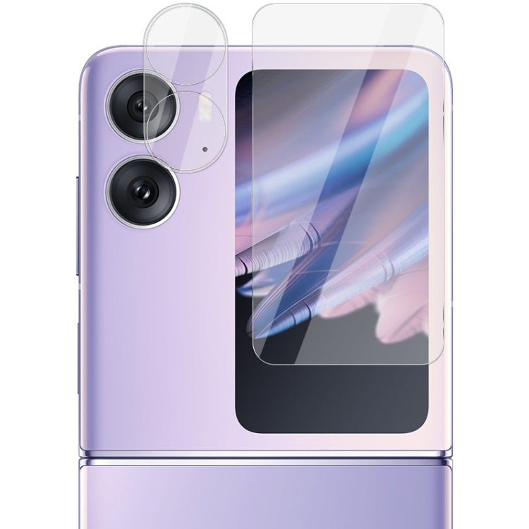 1 Sets imak Integrated Lens Film + Glass Rear Screen Sticker, For OPPO Find N2 Flip 5G