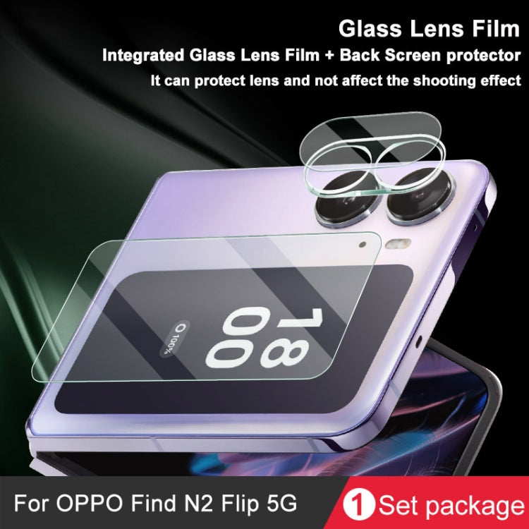 1 Sets imak Integrated Lens Film + Glass Rear Screen Sticker, For OPPO Find N2 Flip 5G