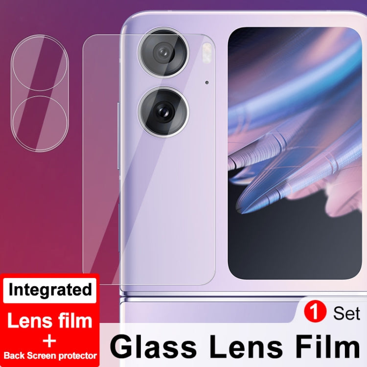 1 Sets imak Integrated Lens Film + Glass Rear Screen Sticker, For OPPO Find N2 Flip 5G
