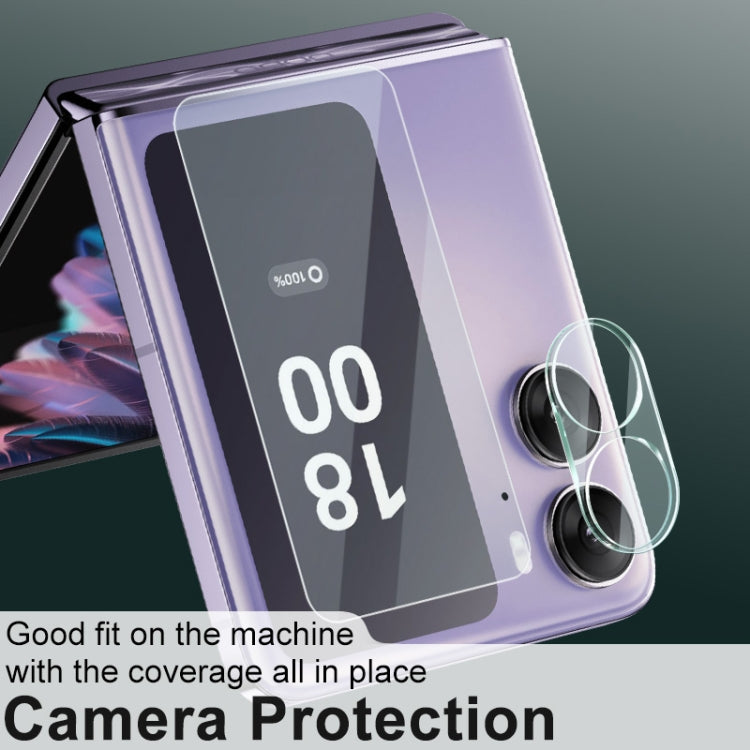 1 Sets imak Integrated Lens Film + Glass Rear Screen Sticker, For OPPO Find N2 Flip 5G