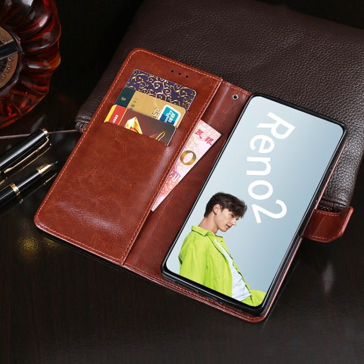 idewei Crazy Horse Texture Horizontal Flip Leather Case with Holder & Card Slots & Wallet, For OPPO Reno2, For OPPO Realme 3 Pro, For OPPO Realme 5 Pro, For OPPO Realme X2