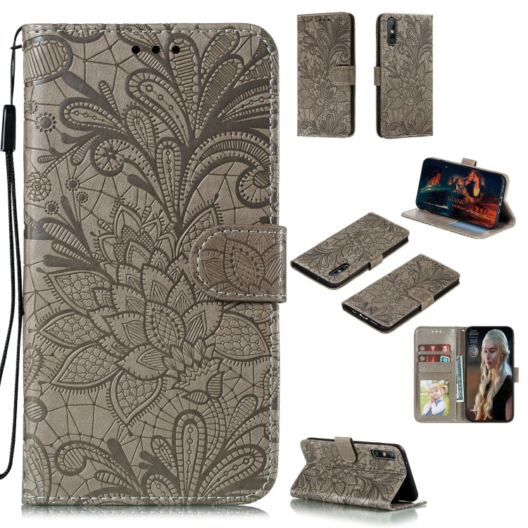 Lace Flower Embossing Pattern Horizontal Flip Leather Case , with Holder & Card Slots & Wallet & Photo Frame & Lanyard, For Huawei Enjoy 10e, For Xiaomi Redmi K30 Pro, For Xiaomi Redmi Note 9 Pro, For Xiaomi Redmi Note 9 Pro Max, For Xiaomi Redmi Note ...