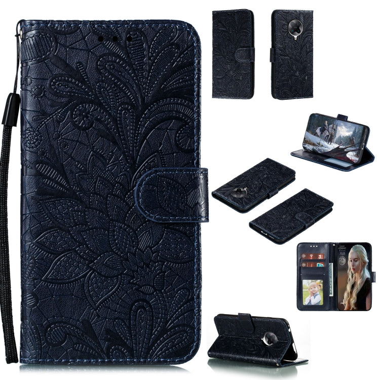 Lace Flower Embossing Pattern Horizontal Flip Leather Case , with Holder & Card Slots & Wallet & Photo Frame & Lanyard, For Huawei Enjoy 10e, For Xiaomi Redmi K30 Pro, For Xiaomi Redmi Note 9 Pro, For Xiaomi Redmi Note 9 Pro Max, For Xiaomi Redmi Note ...