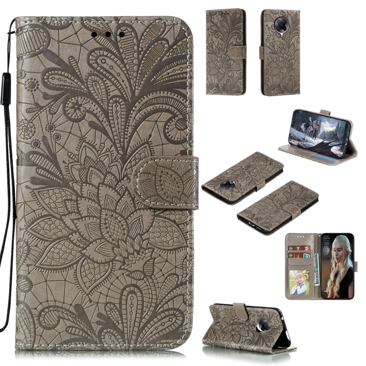 Lace Flower Embossing Pattern Horizontal Flip Leather Case , with Holder & Card Slots & Wallet & Photo Frame & Lanyard, For Huawei Enjoy 10e, For Xiaomi Redmi K30 Pro, For Xiaomi Redmi Note 9 Pro, For Xiaomi Redmi Note 9 Pro Max, For Xiaomi Redmi Note ...