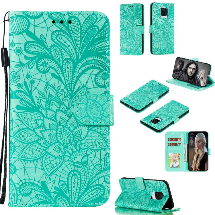 Lace Flower Embossing Pattern Horizontal Flip Leather Case , with Holder & Card Slots & Wallet & Photo Frame & Lanyard, For Huawei Enjoy 10e, For Xiaomi Redmi K30 Pro, For Xiaomi Redmi Note 9 Pro, For Xiaomi Redmi Note 9 Pro Max, For Xiaomi Redmi Note ...