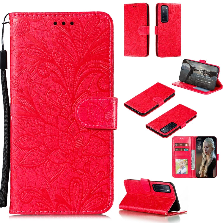 Lace Flower Embossing Pattern Horizontal Flip Leather Case , with Holder & Card Slots & Wallet & Photo Frame & Lanyard, For Huawei Enjoy 10e, For Xiaomi Redmi K30 Pro, For Xiaomi Redmi Note 9 Pro, For Xiaomi Redmi Note 9 Pro Max, For Xiaomi Redmi Note ...