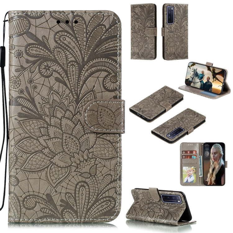 Lace Flower Embossing Pattern Horizontal Flip Leather Case , with Holder & Card Slots & Wallet & Photo Frame & Lanyard, For Huawei Enjoy 10e, For Xiaomi Redmi K30 Pro, For Xiaomi Redmi Note 9 Pro, For Xiaomi Redmi Note 9 Pro Max, For Xiaomi Redmi Note ...