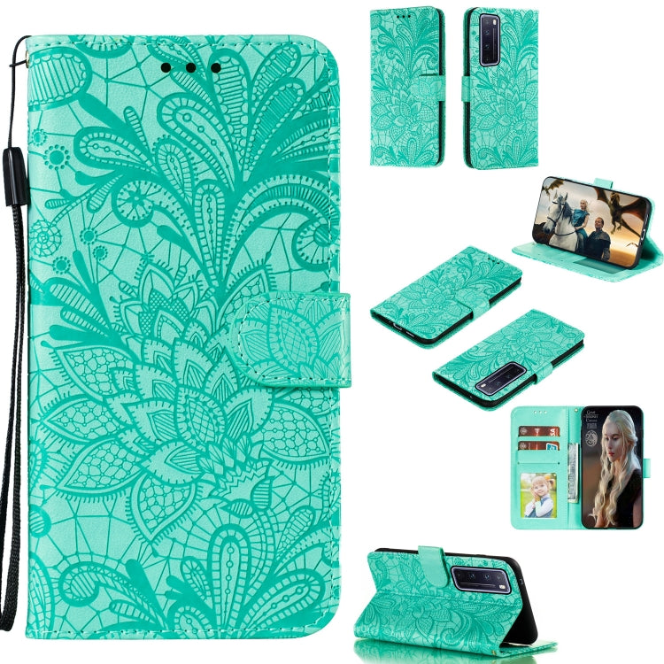 Lace Flower Embossing Pattern Horizontal Flip Leather Case , with Holder & Card Slots & Wallet & Photo Frame & Lanyard, For Huawei Enjoy 10e, For Xiaomi Redmi K30 Pro, For Xiaomi Redmi Note 9 Pro, For Xiaomi Redmi Note 9 Pro Max, For Xiaomi Redmi Note ...