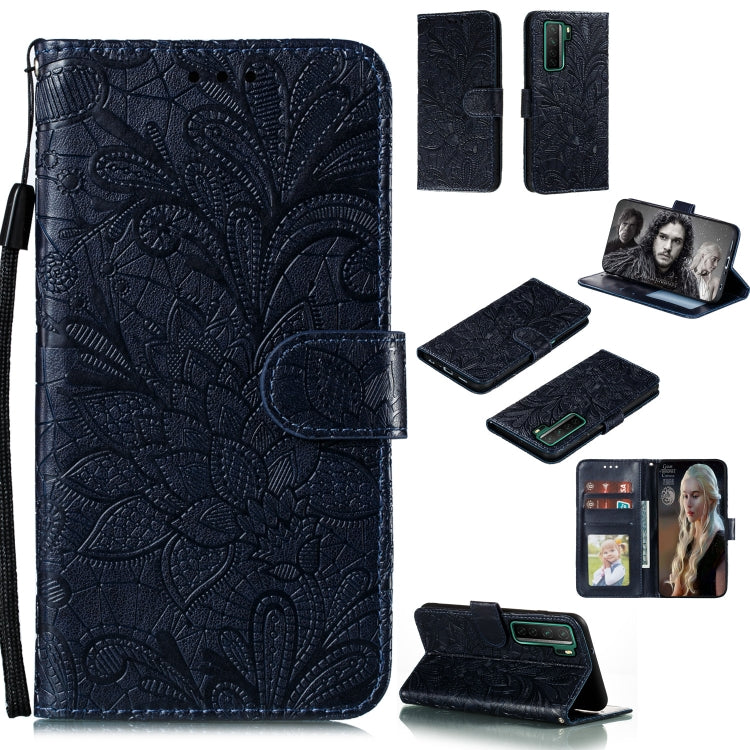 Lace Flower Embossing Pattern Horizontal Flip Leather Case , with Holder & Card Slots & Wallet & Photo Frame & Lanyard, For Huawei Enjoy 10e, For Xiaomi Redmi K30 Pro, For Xiaomi Redmi Note 9 Pro, For Xiaomi Redmi Note 9 Pro Max, For Xiaomi Redmi Note ...