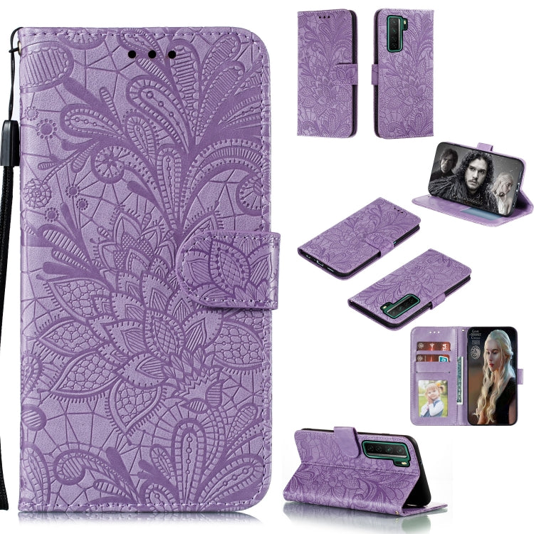 Lace Flower Embossing Pattern Horizontal Flip Leather Case , with Holder & Card Slots & Wallet & Photo Frame & Lanyard, For Huawei Enjoy 10e, For Xiaomi Redmi K30 Pro, For Xiaomi Redmi Note 9 Pro, For Xiaomi Redmi Note 9 Pro Max, For Xiaomi Redmi Note ...