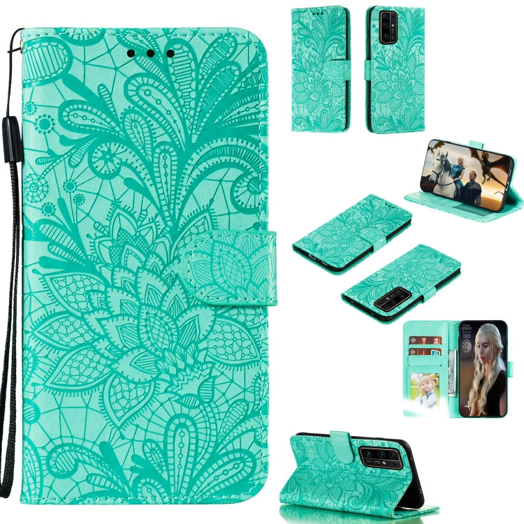 Lace Flower Embossing Pattern Horizontal Flip Leather Case , with Holder & Card Slots & Wallet & Photo Frame & Lanyard, For Huawei Enjoy 10e, For Xiaomi Redmi K30 Pro, For Xiaomi Redmi Note 9 Pro, For Xiaomi Redmi Note 9 Pro Max, For Xiaomi Redmi Note ...