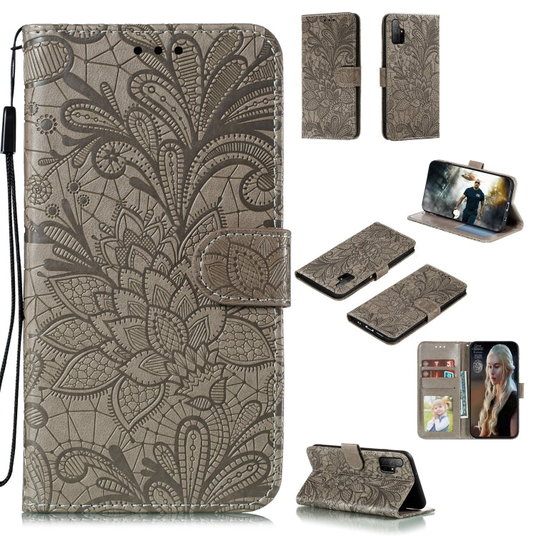 Lace Flower Embossing Pattern Horizontal Flip Leather Case , with Holder & Card Slots & Wallet & Photo Frame & Lanyard, For Huawei Enjoy 10e, For Xiaomi Redmi K30 Pro, For Xiaomi Redmi Note 9 Pro, For Xiaomi Redmi Note 9 Pro Max, For Xiaomi Redmi Note ...
