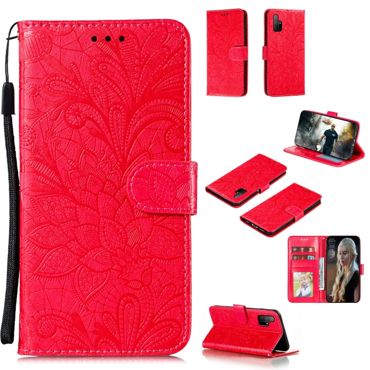 Lace Flower Embossing Pattern Horizontal Flip Leather Case , with Holder & Card Slots & Wallet & Photo Frame & Lanyard, For Huawei Enjoy 10e, For Xiaomi Redmi K30 Pro, For Xiaomi Redmi Note 9 Pro, For Xiaomi Redmi Note 9 Pro Max, For Xiaomi Redmi Note ...