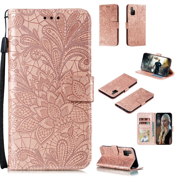 Lace Flower Embossing Pattern Horizontal Flip Leather Case , with Holder & Card Slots & Wallet & Photo Frame & Lanyard, For Huawei Enjoy 10e, For Xiaomi Redmi K30 Pro, For Xiaomi Redmi Note 9 Pro, For Xiaomi Redmi Note 9 Pro Max, For Xiaomi Redmi Note ...
