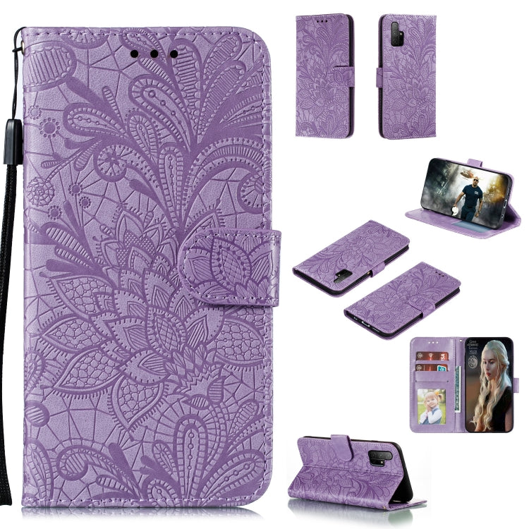 Lace Flower Embossing Pattern Horizontal Flip Leather Case , with Holder & Card Slots & Wallet & Photo Frame & Lanyard, For Huawei Enjoy 10e, For Xiaomi Redmi K30 Pro, For Xiaomi Redmi Note 9 Pro, For Xiaomi Redmi Note 9 Pro Max, For Xiaomi Redmi Note ...