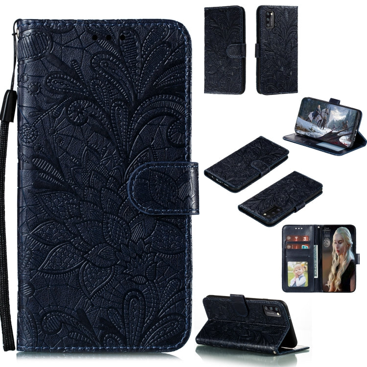 Lace Flower Embossing Pattern Horizontal Flip Leather Case , with Holder & Card Slots & Wallet & Photo Frame & Lanyard, For Huawei Enjoy 10e, For Xiaomi Redmi K30 Pro, For Xiaomi Redmi Note 9 Pro, For Xiaomi Redmi Note 9 Pro Max, For Xiaomi Redmi Note ...