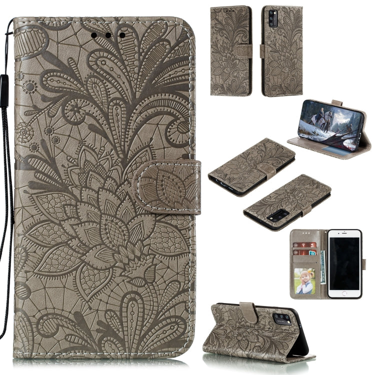 Lace Flower Embossing Pattern Horizontal Flip Leather Case , with Holder & Card Slots & Wallet & Photo Frame & Lanyard, For Huawei Enjoy 10e, For Xiaomi Redmi K30 Pro, For Xiaomi Redmi Note 9 Pro, For Xiaomi Redmi Note 9 Pro Max, For Xiaomi Redmi Note ...