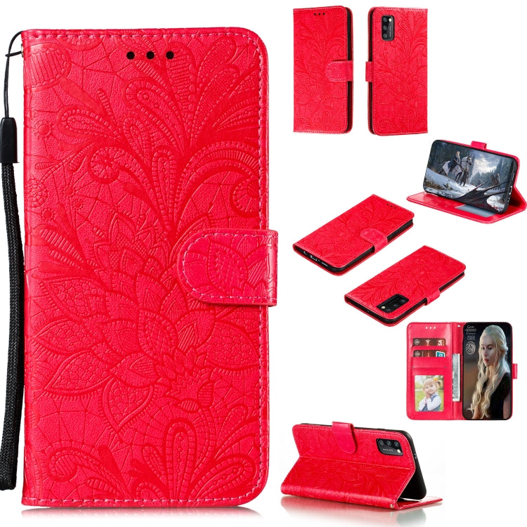 Lace Flower Embossing Pattern Horizontal Flip Leather Case , with Holder & Card Slots & Wallet & Photo Frame & Lanyard, For Huawei Enjoy 10e, For Xiaomi Redmi K30 Pro, For Xiaomi Redmi Note 9 Pro, For Xiaomi Redmi Note 9 Pro Max, For Xiaomi Redmi Note ...