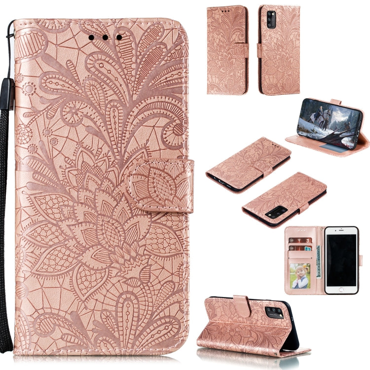 Lace Flower Embossing Pattern Horizontal Flip Leather Case , with Holder & Card Slots & Wallet & Photo Frame & Lanyard, For Huawei Enjoy 10e, For Xiaomi Redmi K30 Pro, For Xiaomi Redmi Note 9 Pro, For Xiaomi Redmi Note 9 Pro Max, For Xiaomi Redmi Note ...