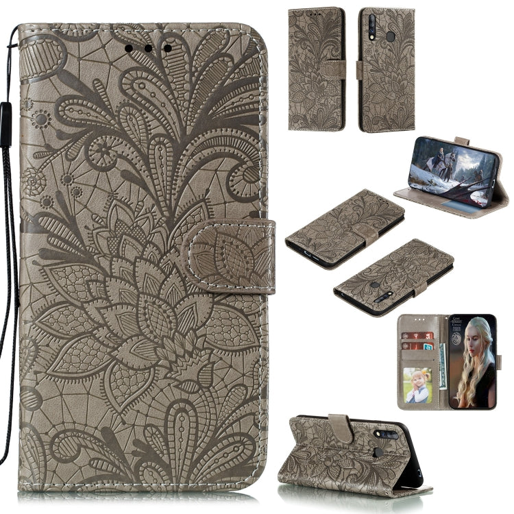 Lace Flower Embossing Pattern Horizontal Flip Leather Case , with Holder & Card Slots & Wallet & Photo Frame & Lanyard, For Huawei Enjoy 10e, For Xiaomi Redmi K30 Pro, For Xiaomi Redmi Note 9 Pro, For Xiaomi Redmi Note 9 Pro Max, For Xiaomi Redmi Note ...
