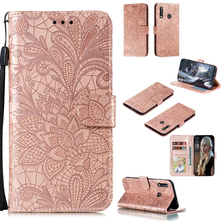 Lace Flower Embossing Pattern Horizontal Flip Leather Case , with Holder & Card Slots & Wallet & Photo Frame & Lanyard, For Huawei Enjoy 10e, For Xiaomi Redmi K30 Pro, For Xiaomi Redmi Note 9 Pro, For Xiaomi Redmi Note 9 Pro Max, For Xiaomi Redmi Note ...