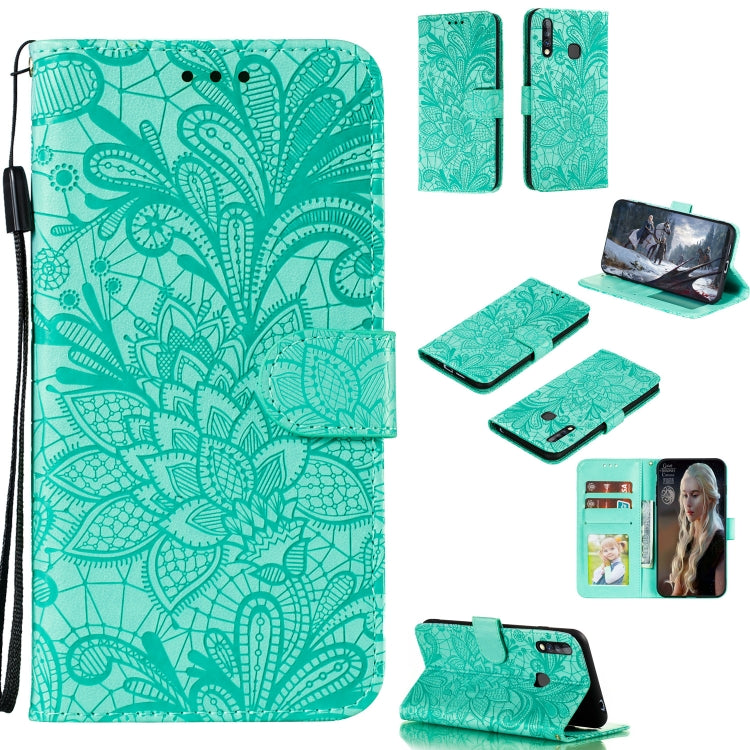 Lace Flower Embossing Pattern Horizontal Flip Leather Case , with Holder & Card Slots & Wallet & Photo Frame & Lanyard, For Huawei Enjoy 10e, For Xiaomi Redmi K30 Pro, For Xiaomi Redmi Note 9 Pro, For Xiaomi Redmi Note 9 Pro Max, For Xiaomi Redmi Note ...