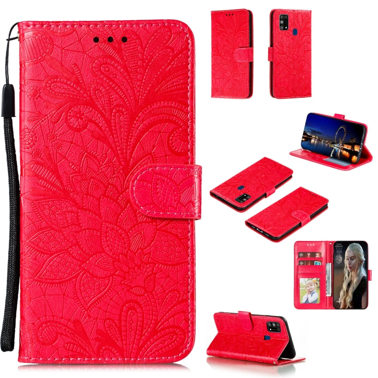 Lace Flower Embossing Pattern Horizontal Flip Leather Case , with Holder & Card Slots & Wallet & Photo Frame & Lanyard, For Huawei Enjoy 10e, For Xiaomi Redmi K30 Pro, For Xiaomi Redmi Note 9 Pro, For Xiaomi Redmi Note 9 Pro Max, For Xiaomi Redmi Note ...